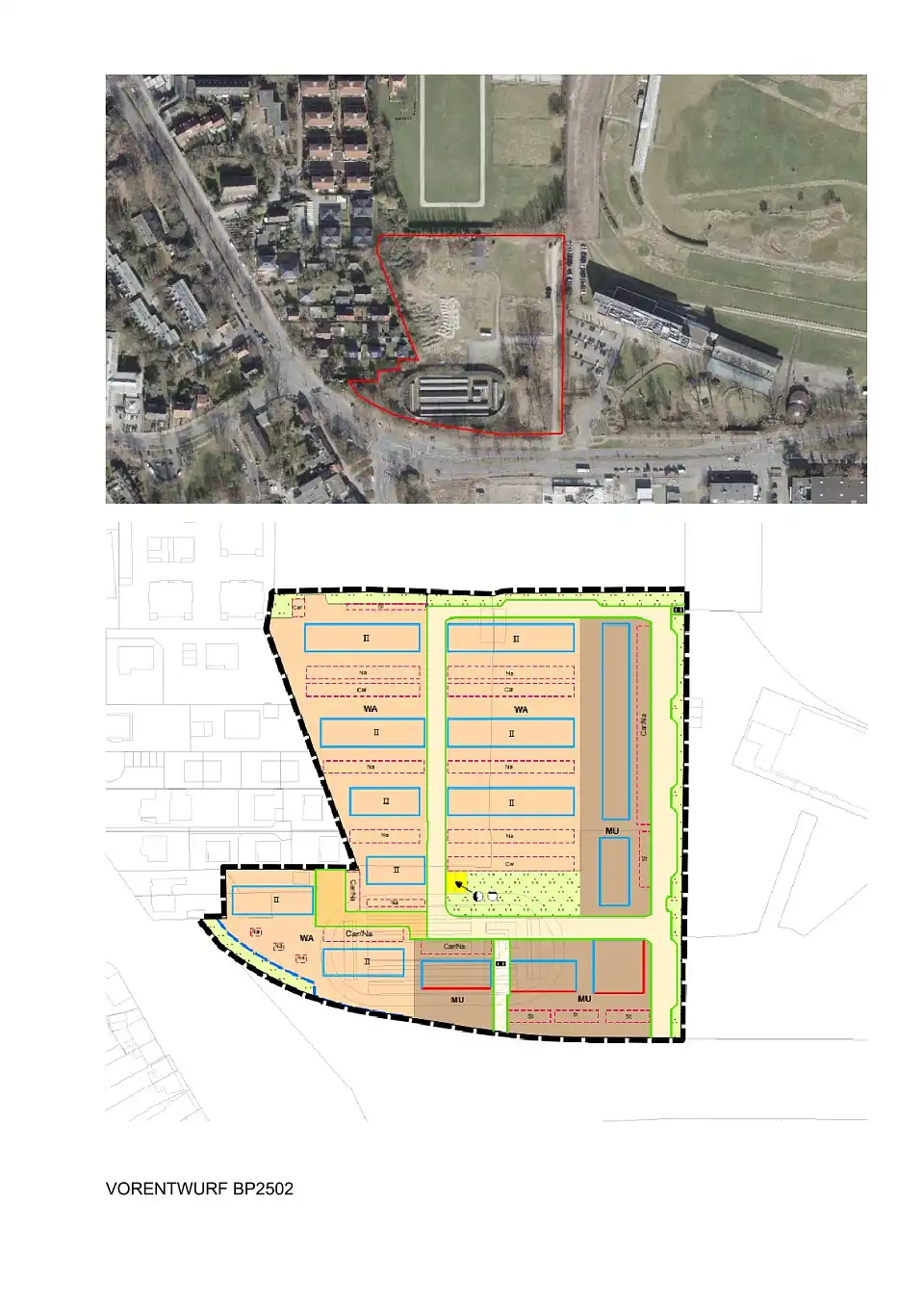 Lageplan Rennbahn West